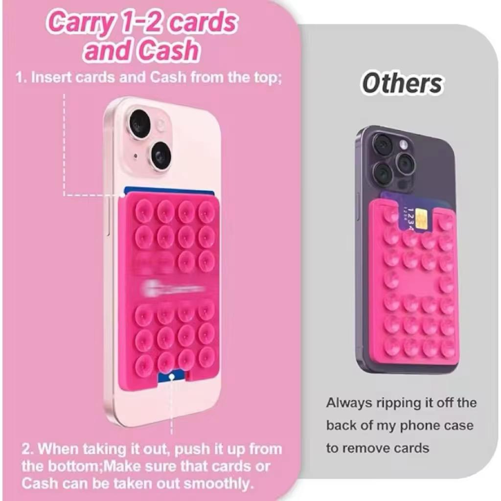 Suction with card holder