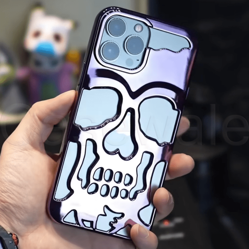 Iphone 12 Pro Max Electroplating Skull Case - Flex