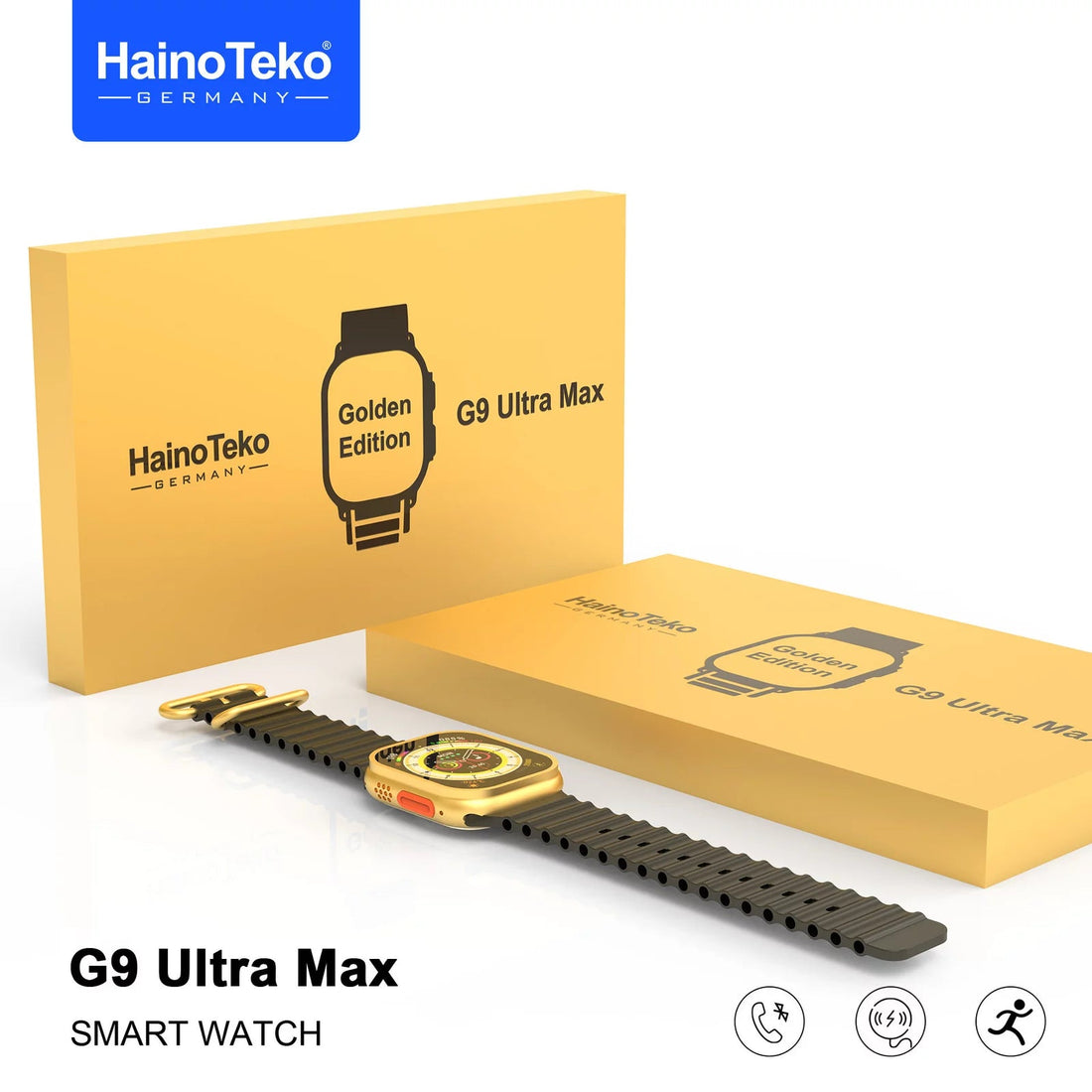 Haino Teko G9 Ultra Max Smart Watch | Golden Edition | Flash Sale - Flex