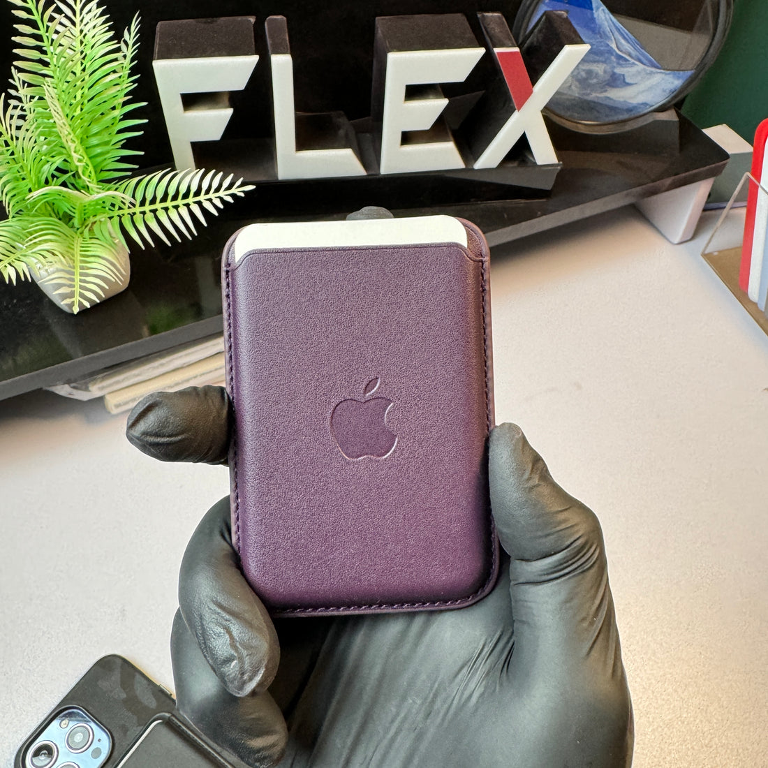 Flex Leather Magsafe Wallet with Animation For Iphone Models