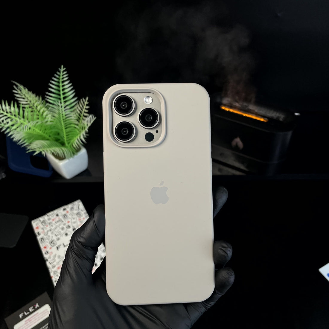 Apple Silicon Case Natural Titanium for IPhone 15 Pro