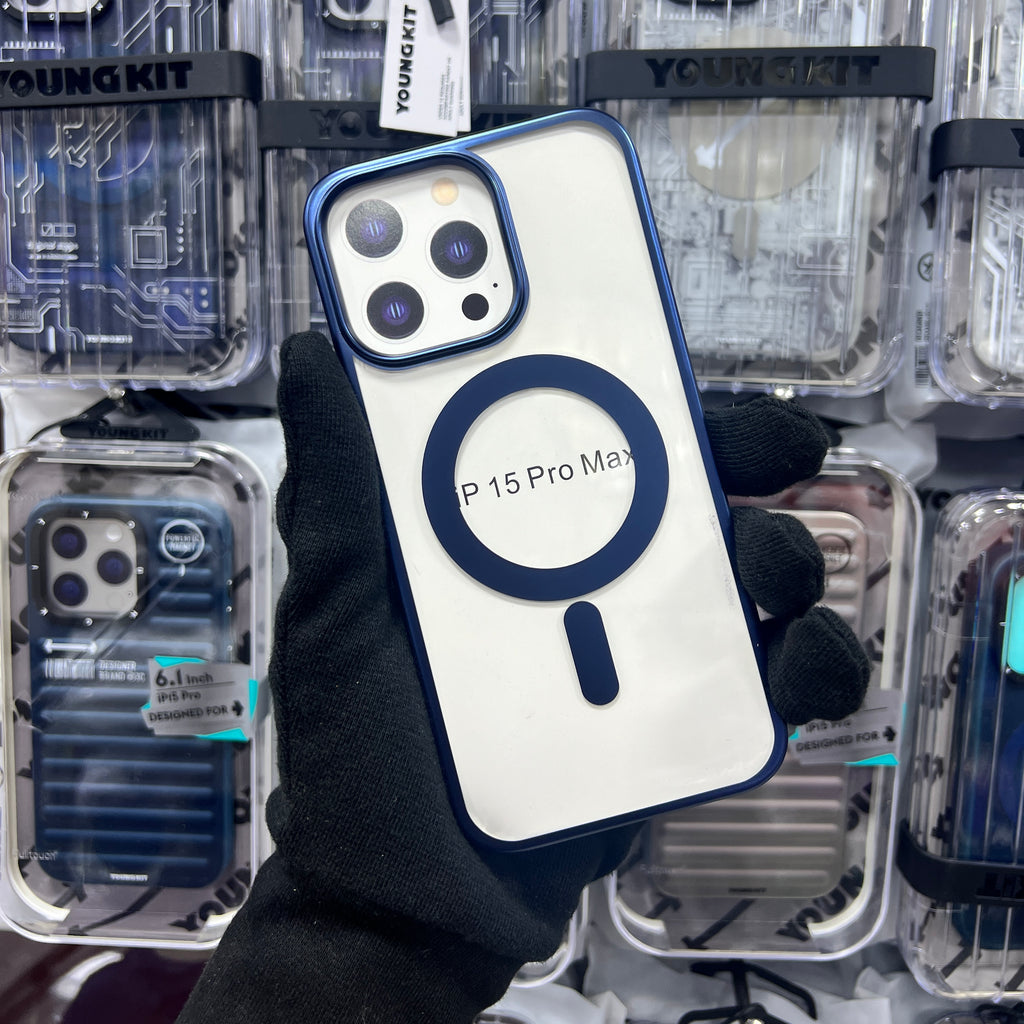 Flex Blue Titanium Magsafe Case For Iphone 15 Pro Max - Flex