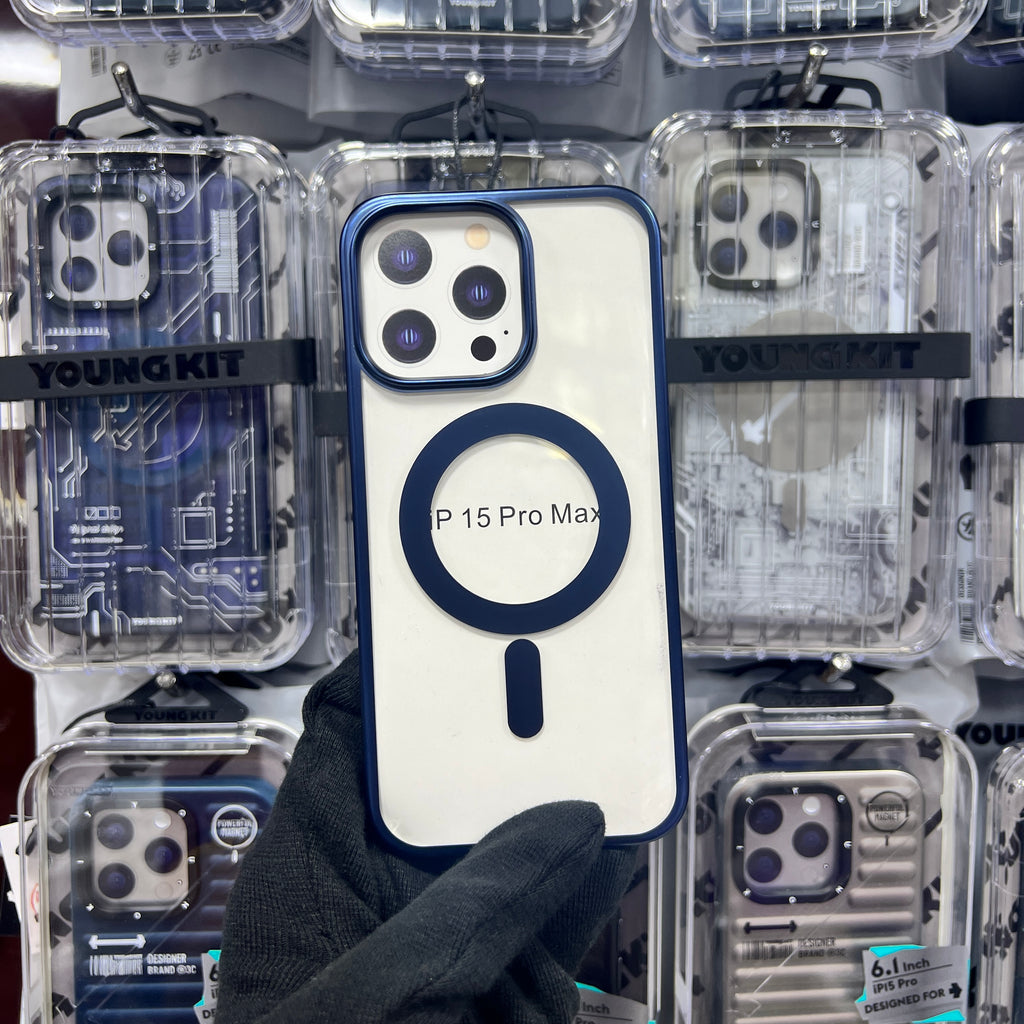 Flex Blue Titanium Magsafe Case For Iphone 15 Pro - Flex
