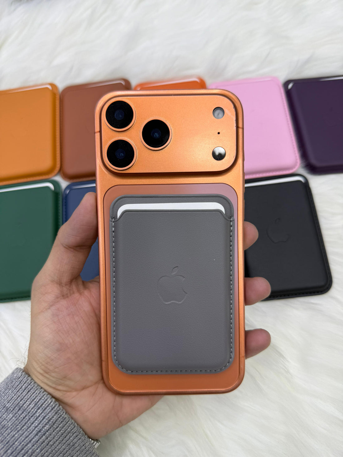 Flex Leather  Magsafe Wallet with Animation For Iphone Models