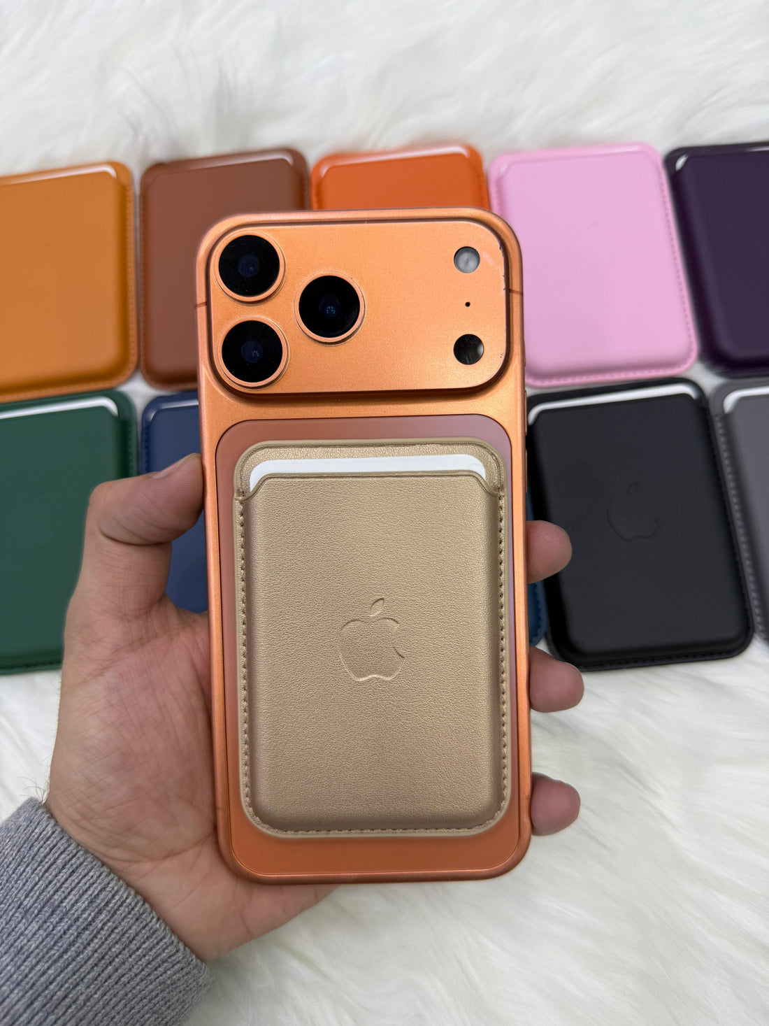 Flex Leather  Magsafe Wallet with Animation For Iphone Models