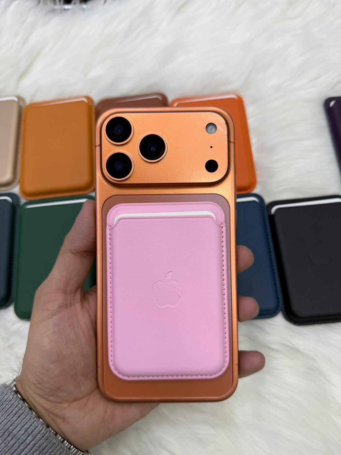 Flex Leather  Magsafe Wallet with Animation For Iphone Models