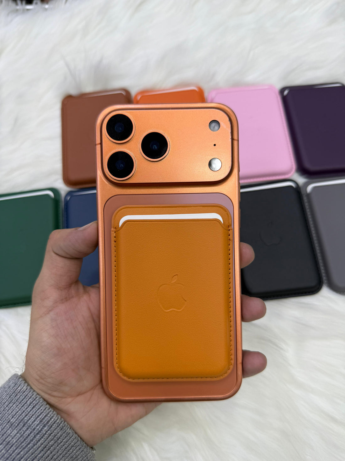 Flex Leather  Magsafe Wallet with Animation For Iphone Models