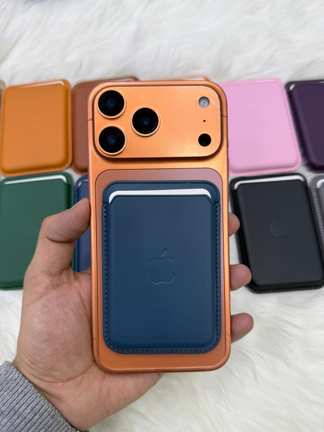 Flex Leather  Magsafe Wallet with Animation For Iphone Models