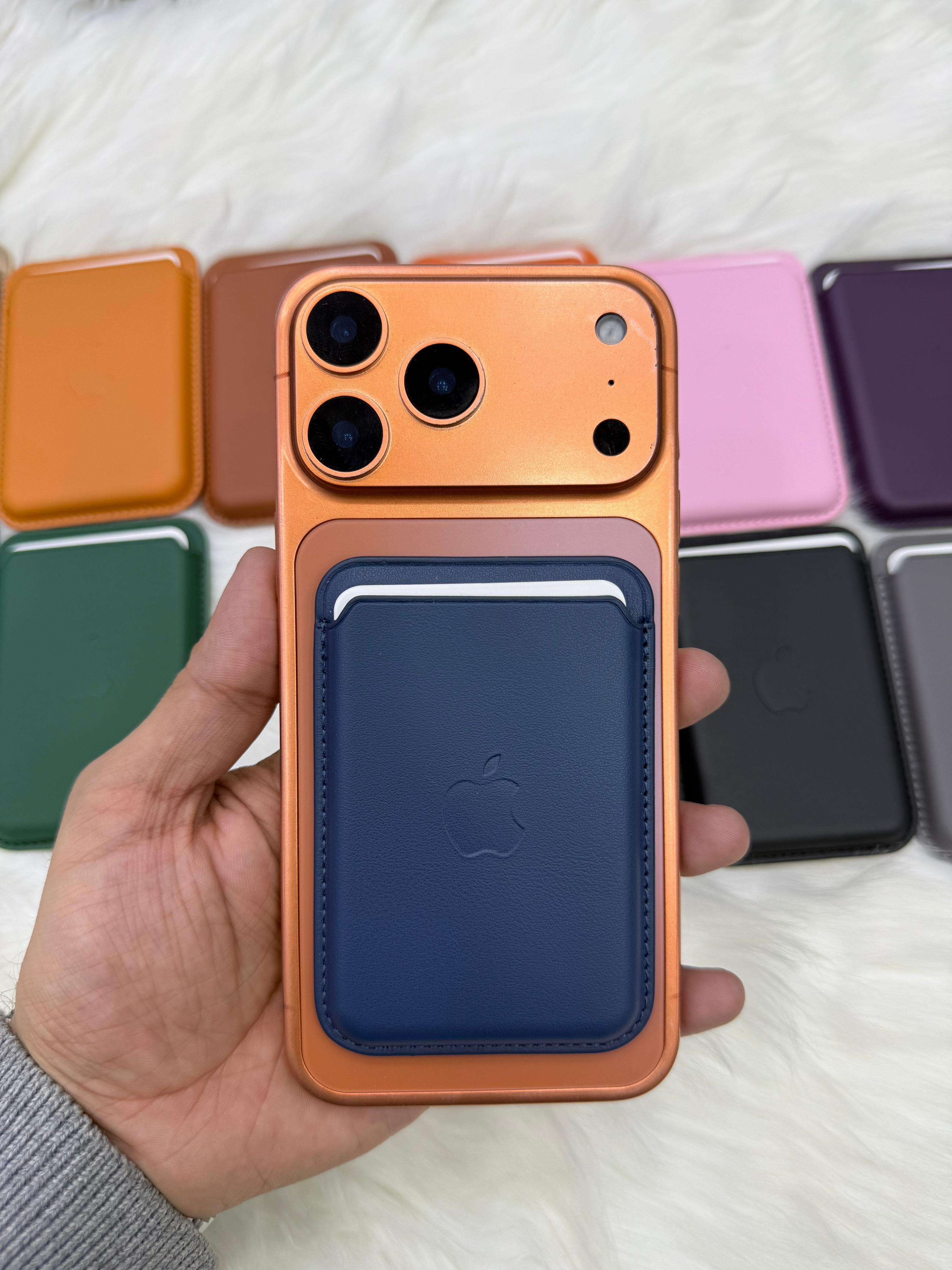 Flex Leather Magsafe Wallet with Animation For Iphone Models