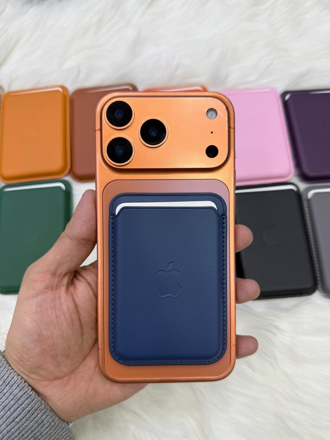 Flex Leather  Magsafe Wallet with Animation For Iphone Models