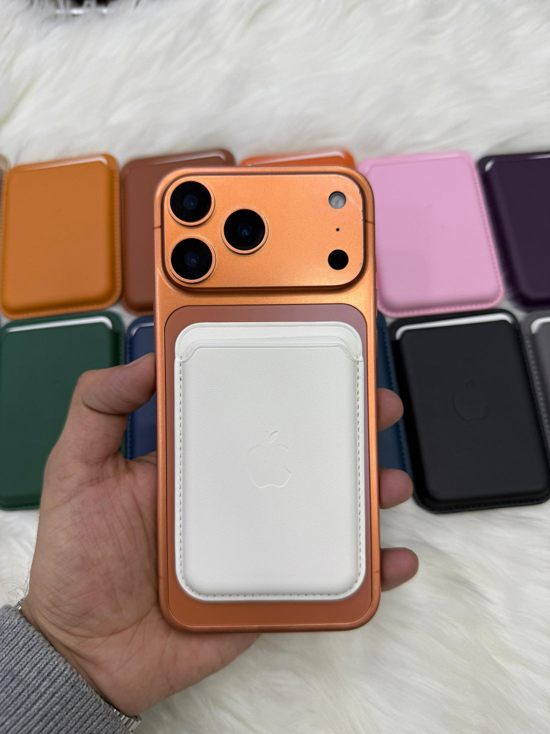 Flex Leather  Magsafe Wallet with Animation For Iphone Models