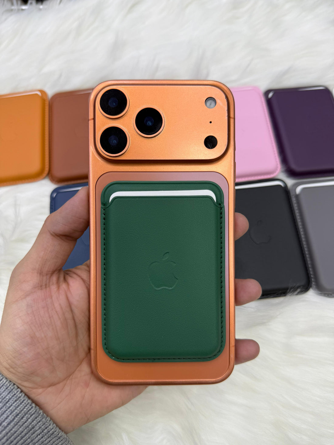 Flex Leather  Magsafe Wallet with Animation For Iphone Models