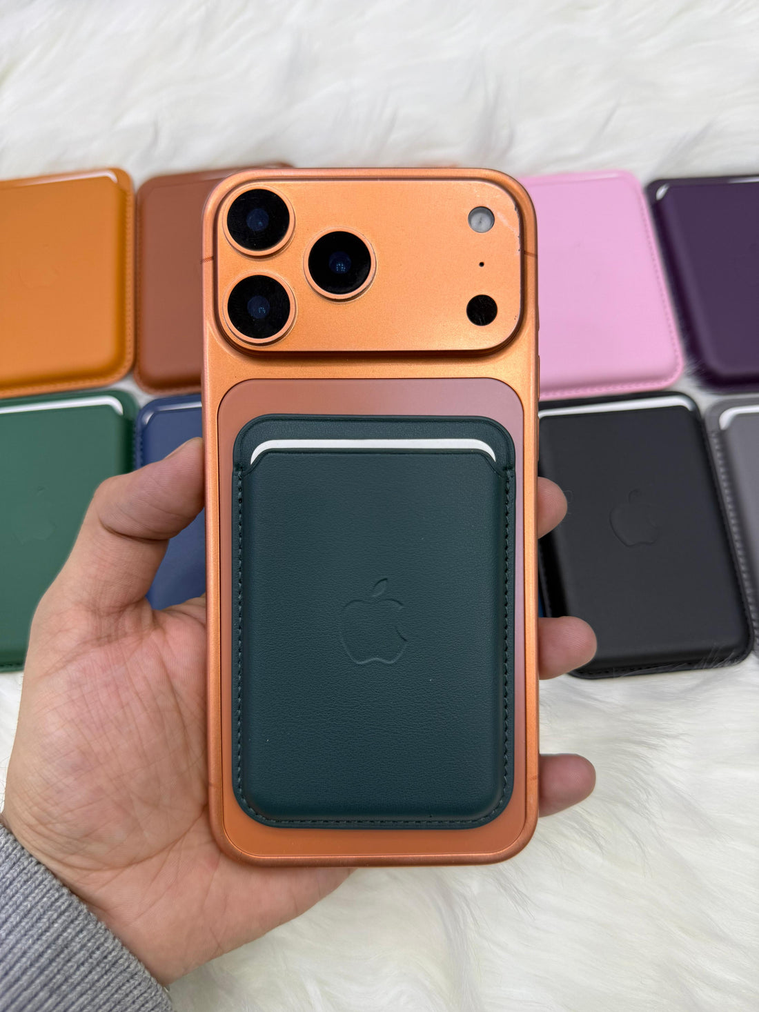 Flex Leather  Magsafe Wallet with Animation For Iphone Models