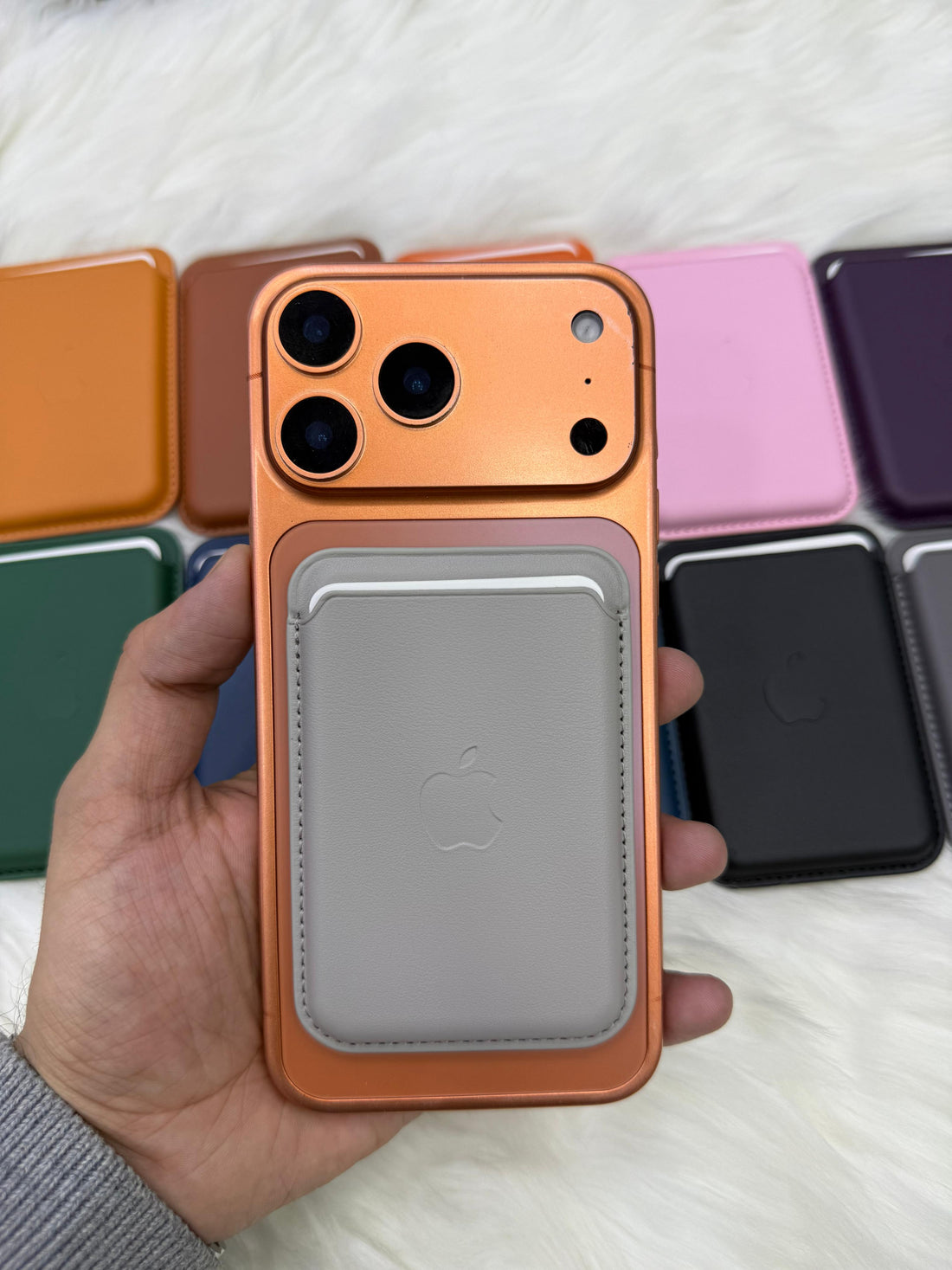 Flex Leather  Magsafe Wallet with Animation For Iphone Models