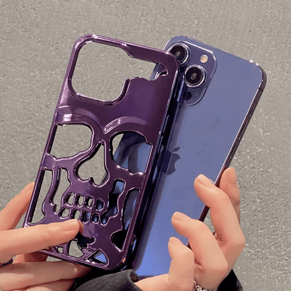 Iphone 11 Pro Max Electroplating Skull Case - Flex