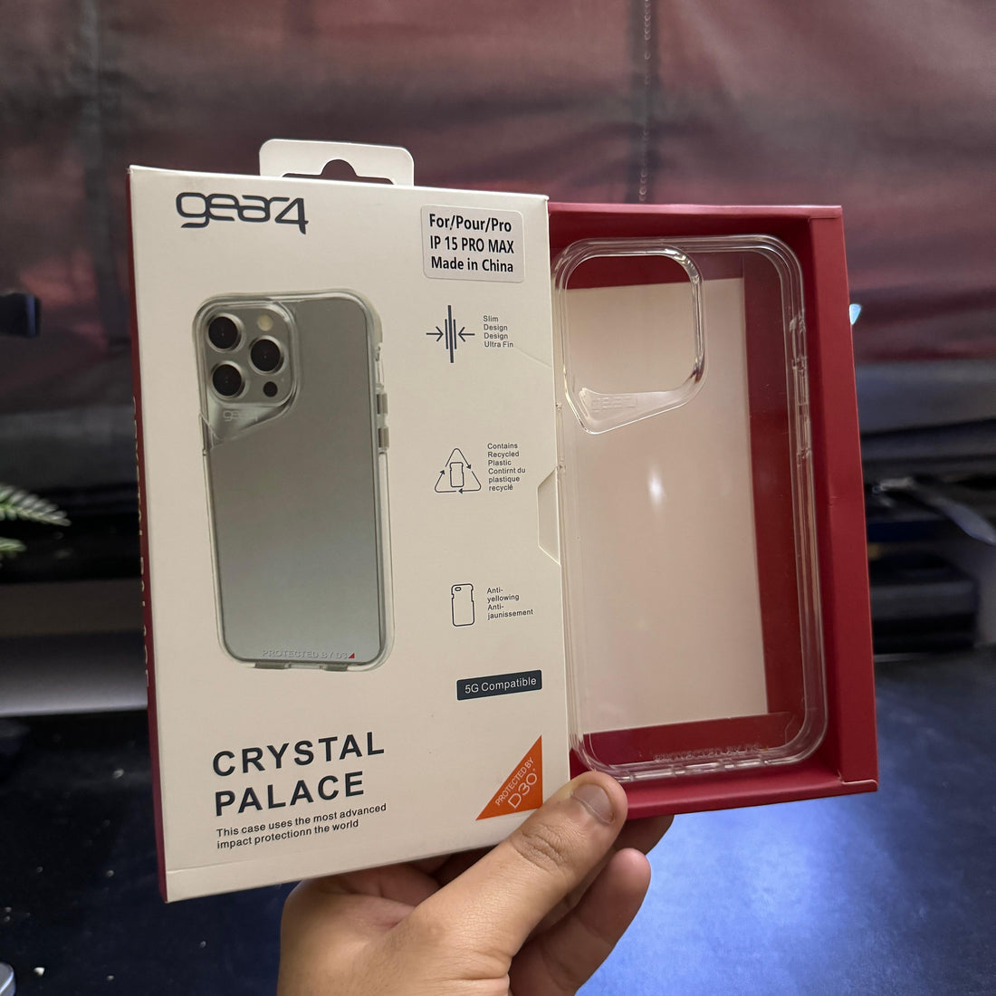 Flex Gear4 D30 crystal clear case for 15 pro max