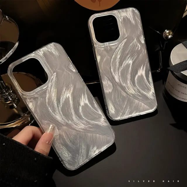 Flex Silver pattern Case For iPhone