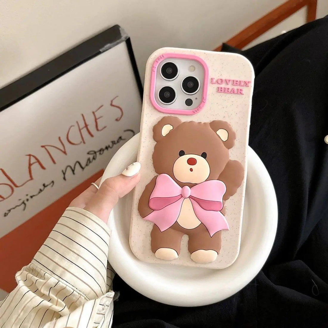 Flex Pink Bear Case For IPhone