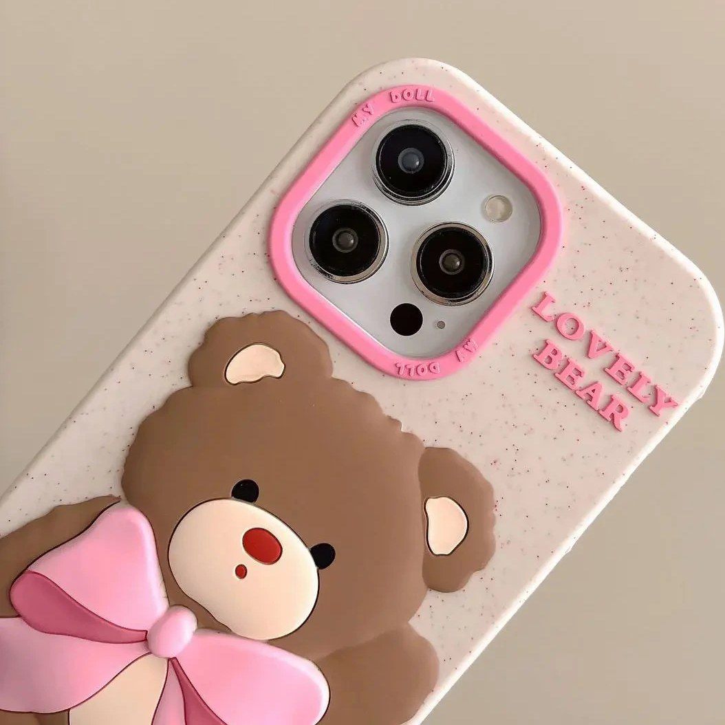 Flex Pink Bear Case For IPhone