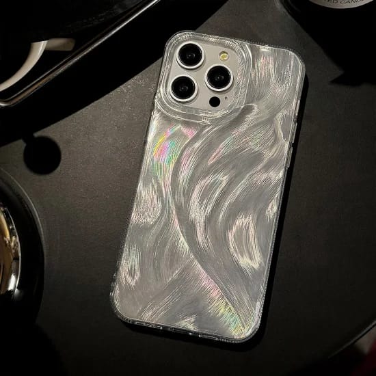 Flex Silver pattern Case For iPhone