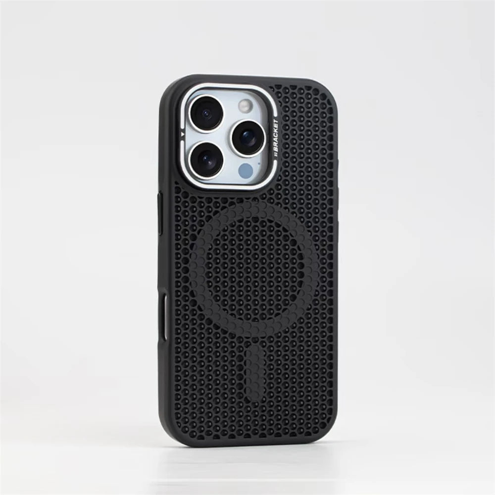 Flex MagSafe Honeycomb Heat Dissipation Phone Case With Bracket