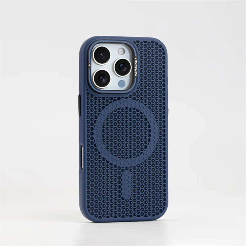 Flex MagSafe Honeycomb Heat Dissipation Phone Case With Bracket
