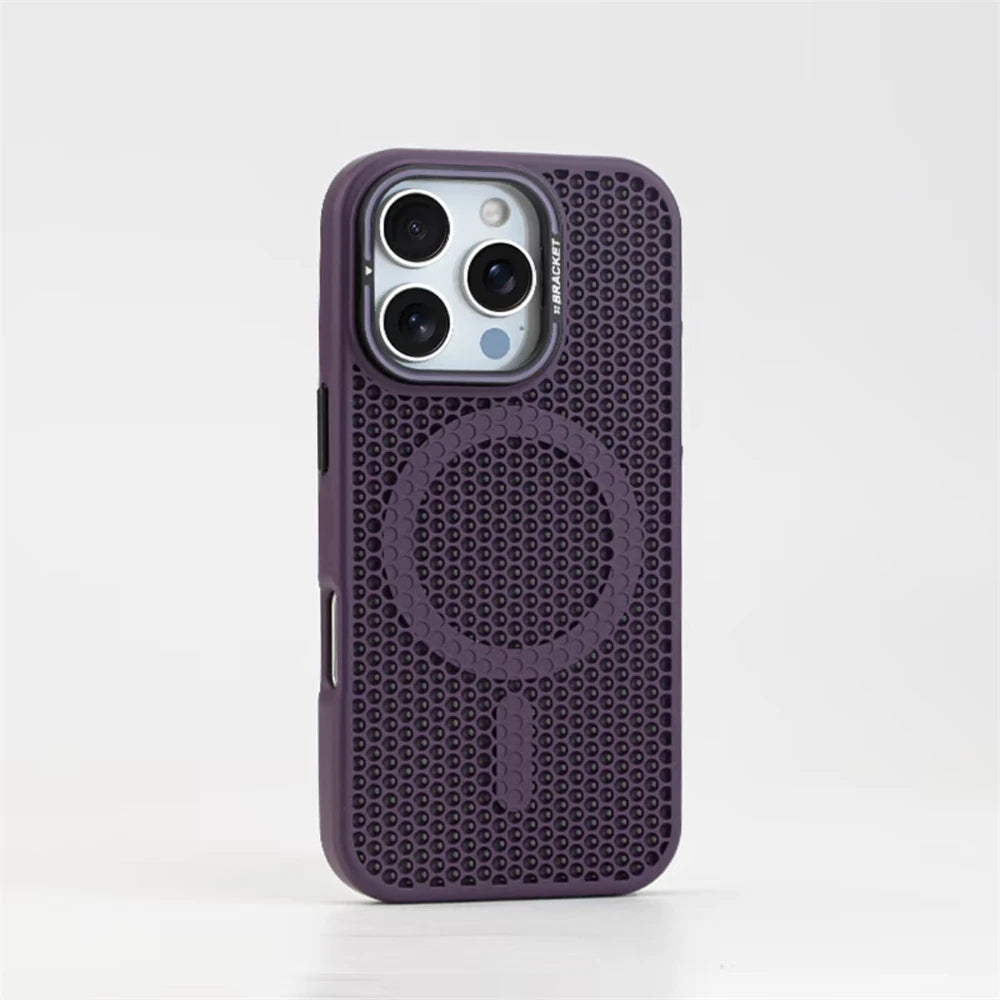 Flex MagSafe Honeycomb Heat Dissipation Phone Case With Bracket