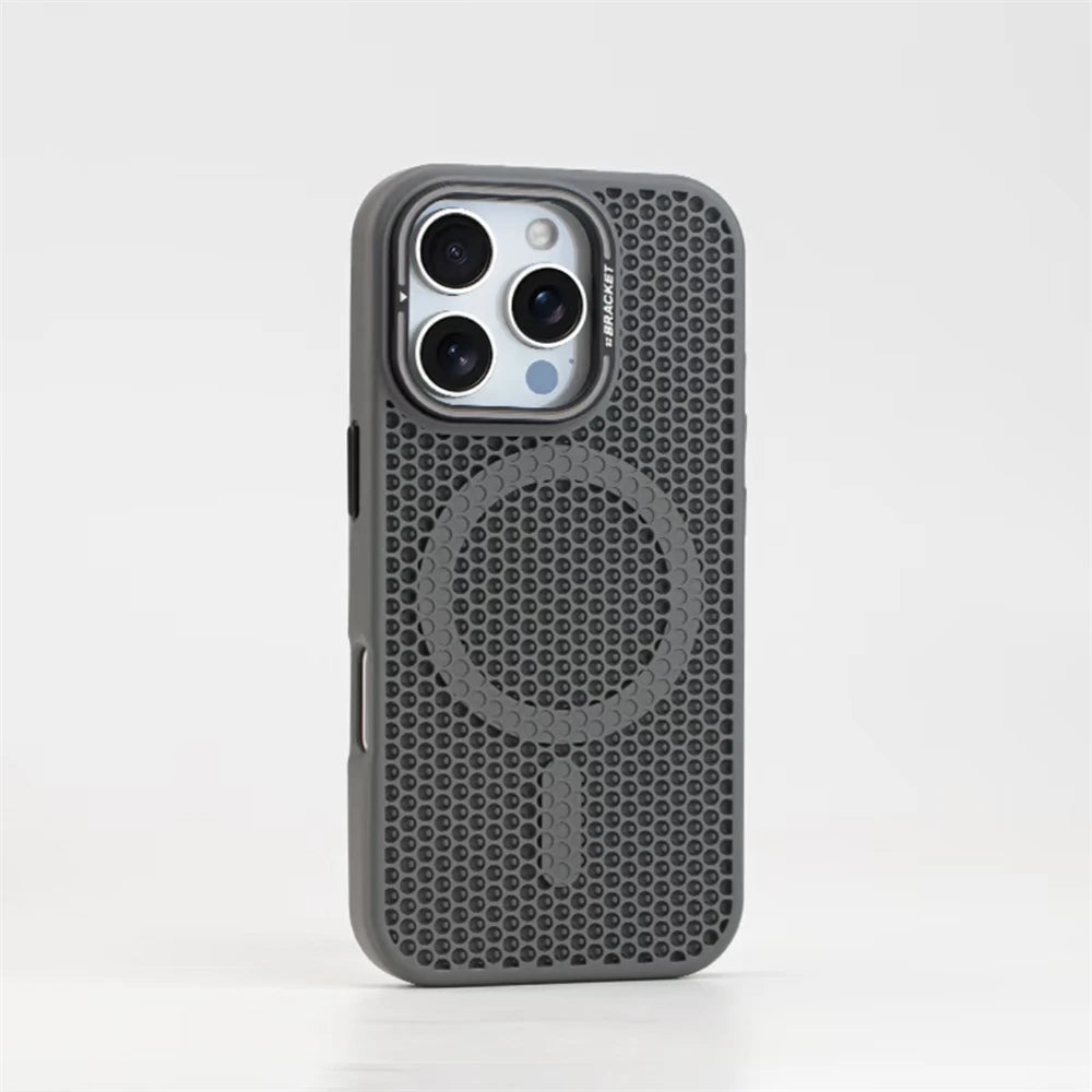 Flex MagSafe Honeycomb Heat Dissipation Phone Case With Bracket
