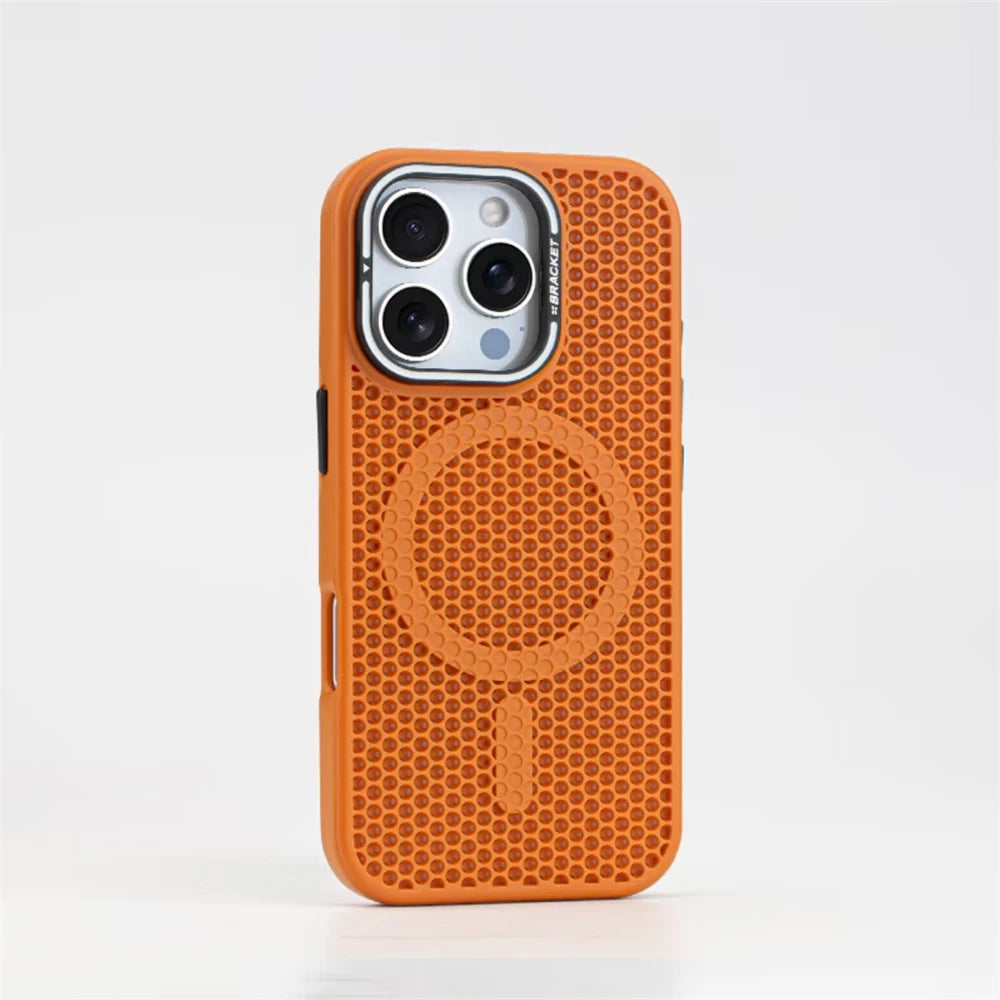 Flex MagSafe Honeycomb Heat Dissipation Phone Case With Bracket