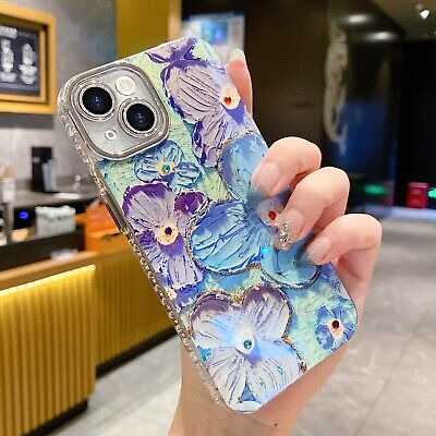 Flex Floral Blooming Case with Crystal Lens Protector For iPhone 16 Pro