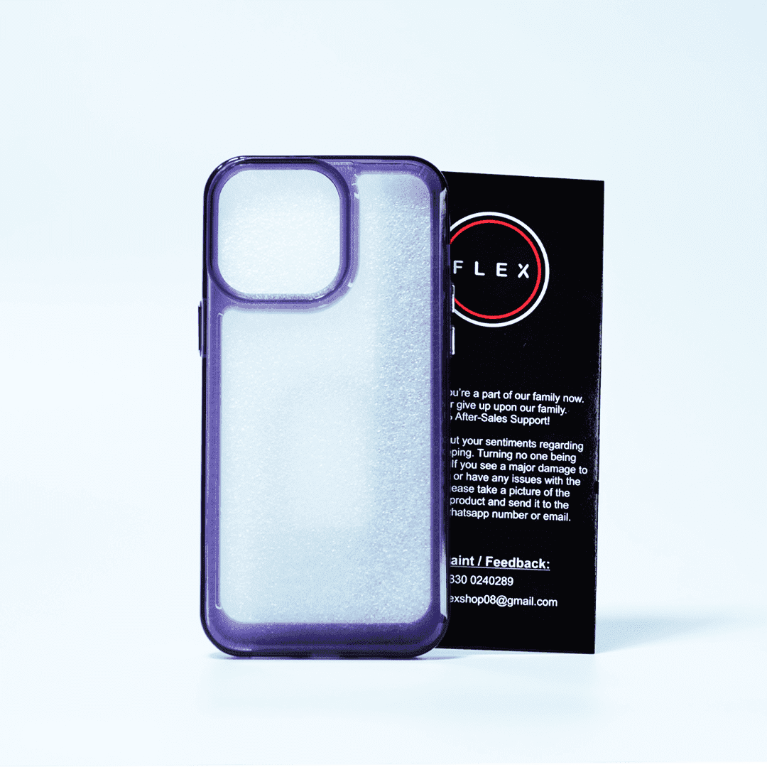 FLEX Hybrid Anti-Yellow Deep Purple Acrylic Case for Iphone - Flex